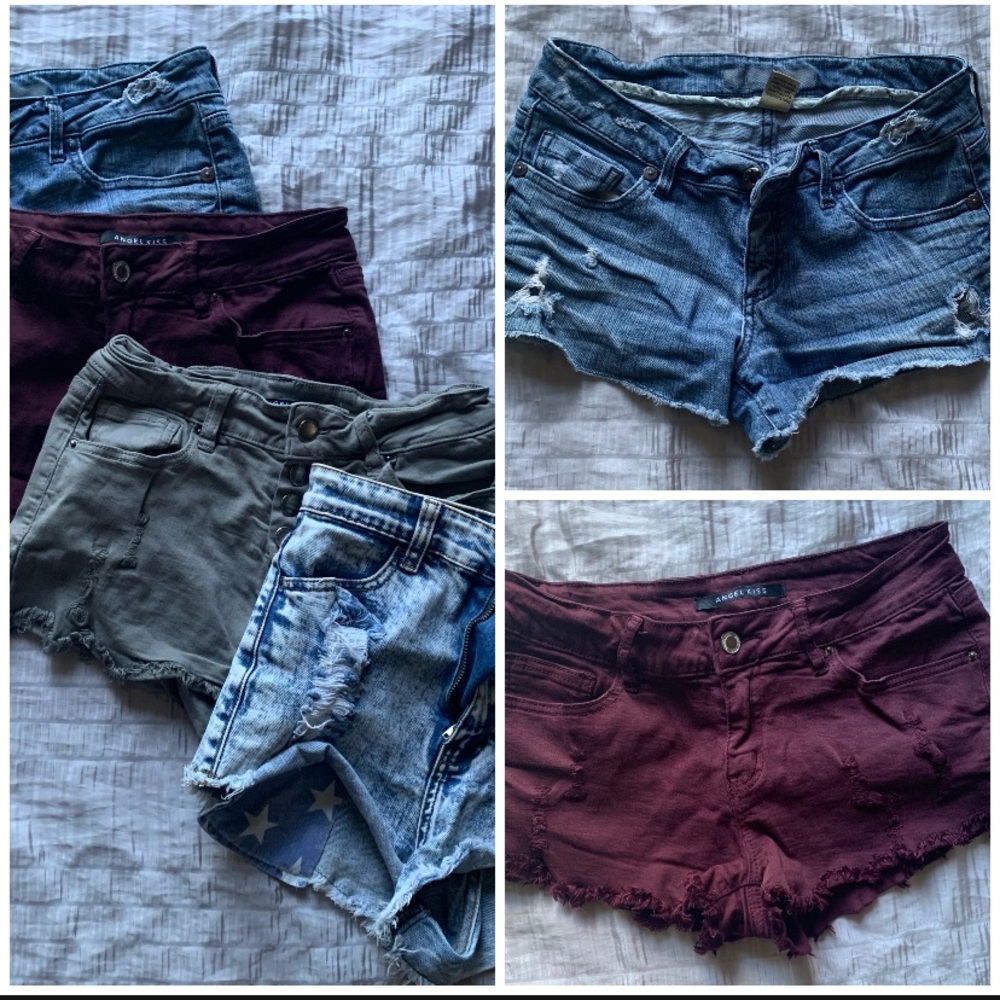 Denim jean shorts